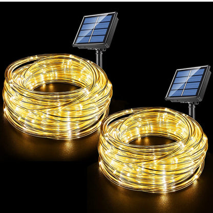 Solar Rope Lights Solar Powered String Lights 40 FT 120 LED's 8 Modes