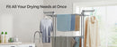 SONGMICS Large Clothes Airer, Foldable Clothes Drying Rack Laundry 4-Tier, Moveable Clothes Horse, 64 x 126 x 172 cm