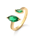 Gold Ring Real Gold Moissanite Stone Luxury Jewelry Certified 18k