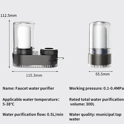 Faucet Tap Water Purifier With Removable Filter