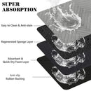 Pet Placemat for Food and Water Bowl, with Waterproof Rubber Backing, Quick Dry Water Mat for Dog Cat