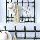 1pcs 5-Tier Shoe Storage Clothes Rack, 8 Hooks & Easy Assembly - Space-Saving Organizer for Hallway, Bedroom, Office + Gift Idea