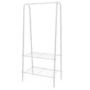Double Rail Standing Clothes Rack Clothes Rail Shoes Rack Storage Shelf Wall Clothes Rack for Wardrobe Room Bedroom Living Room