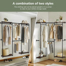 Wisfor Industrial Pipe Clothing Rack, Wall Mounted Clothing Rack for Hanging Clothes,L Shape Corner Clothes Rack