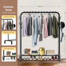 Loefme Clothes Rack Stand Drying Shoes Rack Floor Bedroom Hanging Rack Holder Hat Scarf Handbag Storage Clothes Rack Organizer