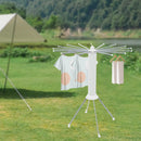 Clothes Drying Rack Anti-Rust Foldable Four-Legged Clothes Drying Rack Simple Cleaning for Balcony/Laundry Room/Terrace