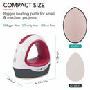 HTVRONT MINI Heat Press Machine Portable Easy Press Iron On HTV Vinyls for Cricut DIY Printing T-shirt Clothes Bags Hats Pads