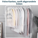 [EU Stock] 5pc Clothes Dust Bag Zipper Clothes Hanging Dust Cover Dress Clothes Suit Coat Storage Bags Transparent Clothing Bag