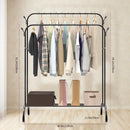 Double Pole Clothes Rack High-capacity Living Room Coat Racks Household Floor Type Hanger Balcony Bedroom Clothes Drying Shelf