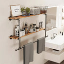 Industrial Pipe Clothing Rack Heavy Duty Detachable Wall Mounted Clothes Rack Black Iron Garment Bar Multi-purpose Hanging