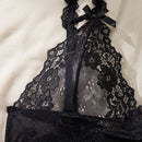 Ladies' Transparent Fashion Pornographic Teddy Clothing Doll Beautiful Lace Black Dress Sexy Underwear Without Covering Pajamas