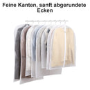 [EU Stock] 5pc Clothes Dust Bag Zipper Clothes Hanging Dust Cover Dress Clothes Suit Coat Storage Bags Transparent Clothing Bag