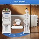 Bathroom Clothes Storage Laundry Hamper Basket Sorter Organizer Shelf Rolling Cart Laundry Modern Minimalist White Baskets