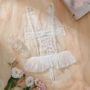 Ladies' Transparent Fashion Pornographic Teddy Clothing Doll Beautiful Lace Black Dress Sexy Underwear Without Covering Pajamas