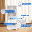 Bathroom Clothes Storage Laundry Hamper Basket Sorter Organizer Shelf Rolling Cart Laundry Modern Minimalist White Baskets