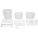 Bathroom Clothes Storage Laundry Hamper Basket Sorter Organizer Shelf Rolling Cart Laundry Modern Minimalist White Baskets
