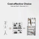 Shoe Hat Rack Clothes Hanger Multi-Layer Shoe Rack Doorway Organizer Floor-Standing Storage Rack