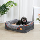 L XL 2XL 3XL Dog Bed Super Soft Orthopedic Foam Pet Bed Sleeping Mat with Cotton-padded Bolster and Removable Cover