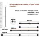 Industrial Pipe Clothing Rack Heavy Duty Detachable Wall Mounted Clothes Rack Black Iron Garment Bar Multi-purpose Hanging