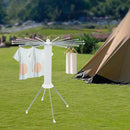 Clothes Drying Rack Anti-Rust Foldable Four-Legged Clothes Drying Rack Simple Cleaning for Balcony/Laundry Room/Terrace