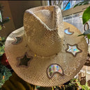 Prism Cowgirl Hat – Rainbow Glow & Sun Protection in One