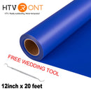 HTVRONT 12"X20ft/30x600cm Heat Transfer Vinyl Roll for T-shirt Garment Craft Heat Press DIY HTV Film For Printing Clothes Cricut