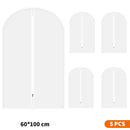 [EU Stock] 5pc Clothes Dust Bag Zipper Clothes Hanging Dust Cover Dress Clothes Suit Coat Storage Bags Transparent Clothing Bag