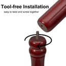 Wooden Coat Rack Stand Height Adjustable Hall Tree Entryway Clothes Rail