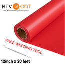 HTVRONT 12"X20ft/30x600cm Heat Transfer Vinyl Roll for T-shirt Garment Craft Heat Press DIY HTV Film For Printing Clothes Cricut