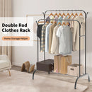 Double Pole Clothes Rack High-capacity Living Room Coat Racks Household Floor Type Hanger Balcony Bedroom Clothes Drying Shelf