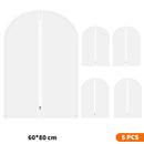 [EU Stock] 5pc Clothes Dust Bag Zipper Clothes Hanging Dust Cover Dress Clothes Suit Coat Storage Bags Transparent Clothing Bag