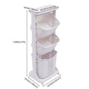 Bathroom Clothes Storage Laundry Hamper Basket Sorter Organizer Shelf Rolling Cart Laundry Modern Minimalist White Baskets