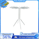 Clothes Drying Rack Anti-Rust Foldable Four-Legged Clothes Drying Rack Simple Cleaning for Balcony/Laundry Room/Terrace