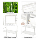 Bamboo Clothes Rail Hanging Rack Garment Organizer Stand with Storage Shelves and Hooks