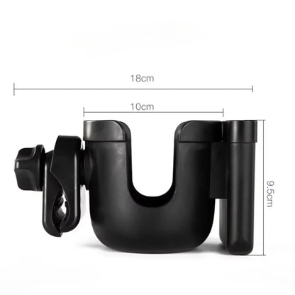 🍼 Hands-Free Stroller Organizer – Phone + Cup Combo