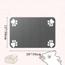 Pet Placemat for Food and Water Bowl, with Waterproof Rubber Backing, Quick Dry Water Mat for Dog Cat