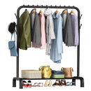 Loefme Clothes Rack Stand Drying Shoes Rack Floor Bedroom Hanging Rack Holder Hat Scarf Handbag Storage Clothes Rack Organizer