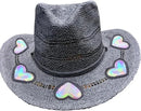 Prism Cowgirl Hat – Rainbow Glow & Sun Protection in One