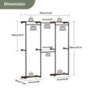 Wisfor Industrial Pipe Clothing Rack, Wall Mounted Clothing Rack for Hanging Clothes,L Shape Corner Clothes Rack