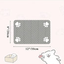 Pet Placemat for Food and Water Bowl, with Waterproof Rubber Backing, Quick Dry Water Mat for Dog Cat