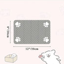 Pet Placemat for Food and Water Bowl, with Waterproof Rubber Backing, Quick Dry Water Mat for Dog Cat