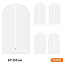 [EU Stock] 5pc Clothes Dust Bag Zipper Clothes Hanging Dust Cover Dress Clothes Suit Coat Storage Bags Transparent Clothing Bag