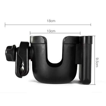 🍼 Hands-Free Stroller Organizer – Phone + Cup Combo