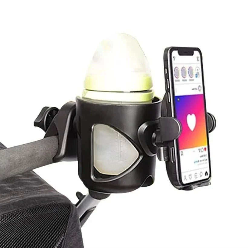 🍼 Hands-Free Stroller Organizer – Phone + Cup Combo